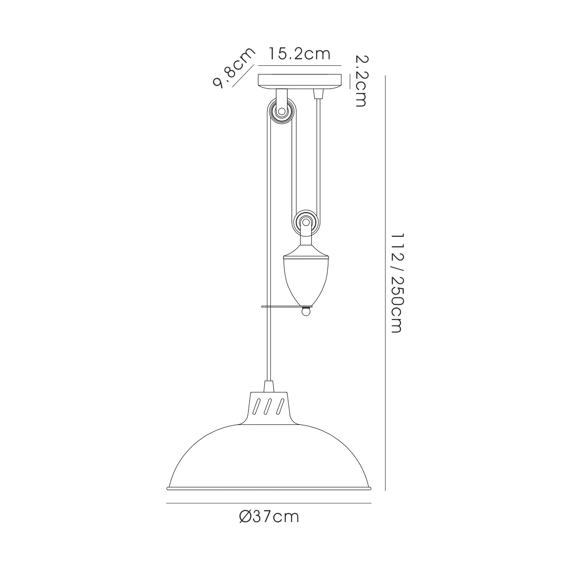 Wellington Pulley System Pendant 1 Light Antique Brass D0147  Deco Wellington